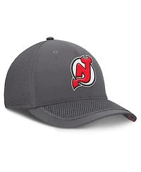 Fanatics Men's Gray New Jersey Devils Clincher Team Stripes Flex Hat