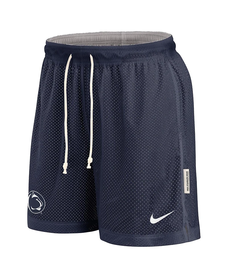 Nike Men's Navy/Gray Penn State Nittany Lions Courtside Standard Issue Dri-fit Reversible Shorts