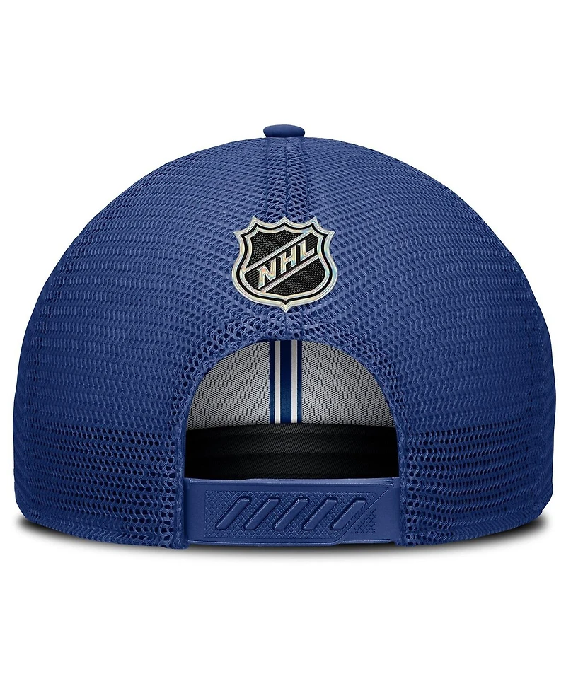 Fanatics Men's Blue Toronto Maple Leaf's Authentic Pro Home Ice Trucker Adjustable Hat