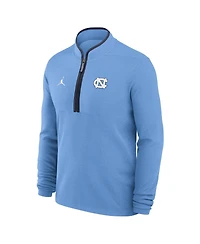 Jordan Men's Carolina Blue North Tar Heels Courtside Victory Dri-fit Half-Zip Pullover Sweatshirt