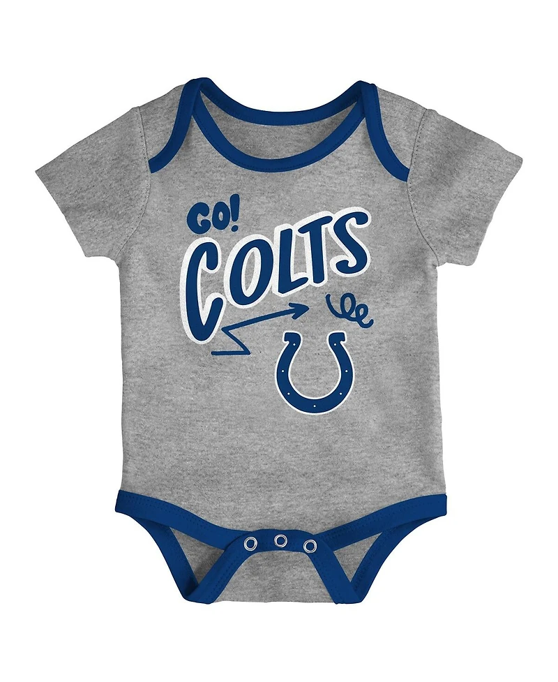 Outerstuff Baby Boys and Girls 3-Piece Indianapolis Colts All Day Play Bodysuit Set