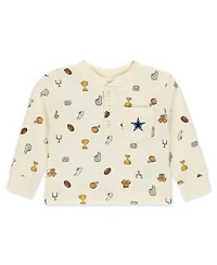 Wear by Erin Andrews Baby Boys and Girls 2-Piece Cream Dallas Cowboys Waffle-Knit Sleep Set