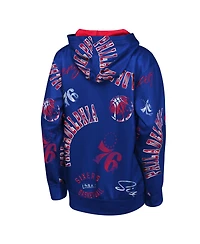 Outerstuff Big Boys and Girls Royal Philadelphia 76ers Moving Violation Hoodie