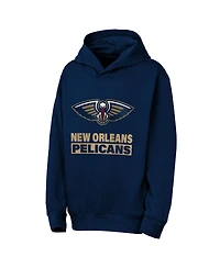Outerstuff Big Boys and Girls Navy New Orleans Pelicans Back to the Basics Hoodie Sweatshirt