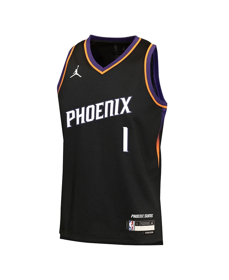 Jordan Big Boys and Girls Devin Booker Black Phoenix Suns Swingman Jersey