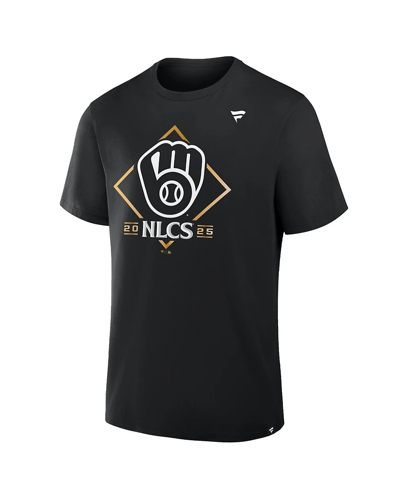Fanatics Men's Black Milwaukee Brewers 2025 National League Division Series Champions Locker Room T-Shirt