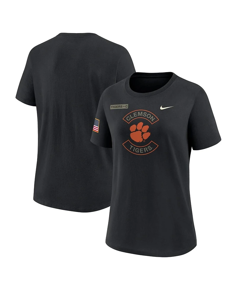 Nike Women's Black Clemson Tigers 2025 Military Appreciation Dri-fit T-Shirt