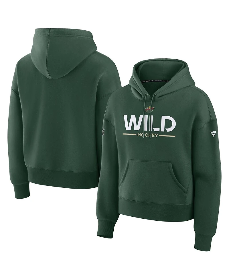 Fanatics Women's Green Minnesota Wild Authentic Pro Primary Pullover Hoodie