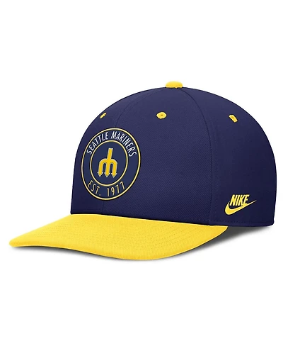 Nike Men's Navy/Gold Seattle Mariners Cooperstown Collection Pro Dri-fit Snapback Hat