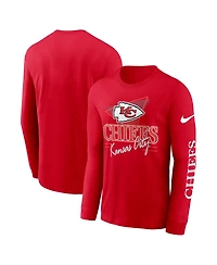 Nike Men's Red Kansas City Chiefs Rewind Long Sleeve T-Shirt