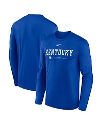 Nike Men's Royal Kentucky Wildcats 2025 Courtside Basketball Shootaround Legend Dri-fit Long Sleeve T-Shirt