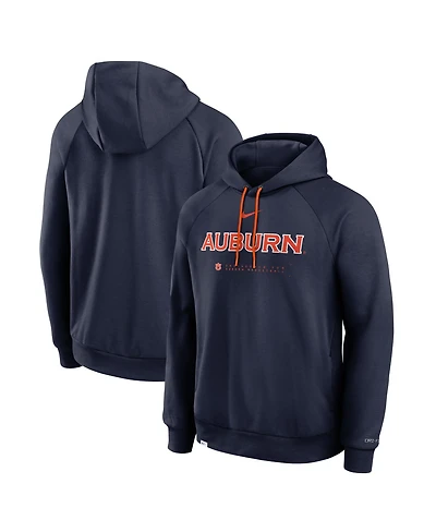Nike Men's Navy Auburn Tigers 2025 Courtside Basketball Practice Raglan Dri-fit Hoodie