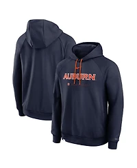Nike Men's Navy Auburn Tigers 2025 Courtside Basketball Practice Raglan Dri-fit Hoodie