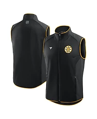Fanatics Men's Black Boston Bruins Authentic Pro Rink Full-Zip Vest