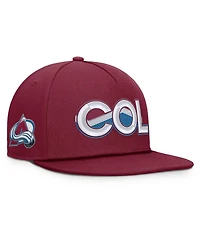 Fanatics Men's Burgundy Colorado Avalanche Authentic Pro Rink Team Code Snapback Hat