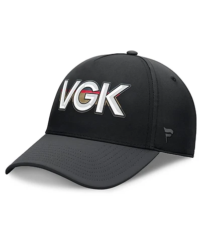 Fanatics Men's Black/Charcoal Vegas Golden Knights Authentic Pro Rink Team Code Flex Hat