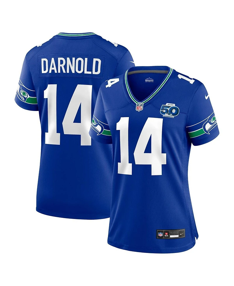 Nike Women's Sam Darnold Royal Seattle Seahawks Alternate 2 50th Season Game Jersey