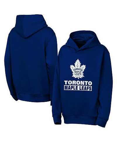 Outerstuff Big Boys and Girls Blue Toronto Maple Leaf's Back to Basics Hoodie