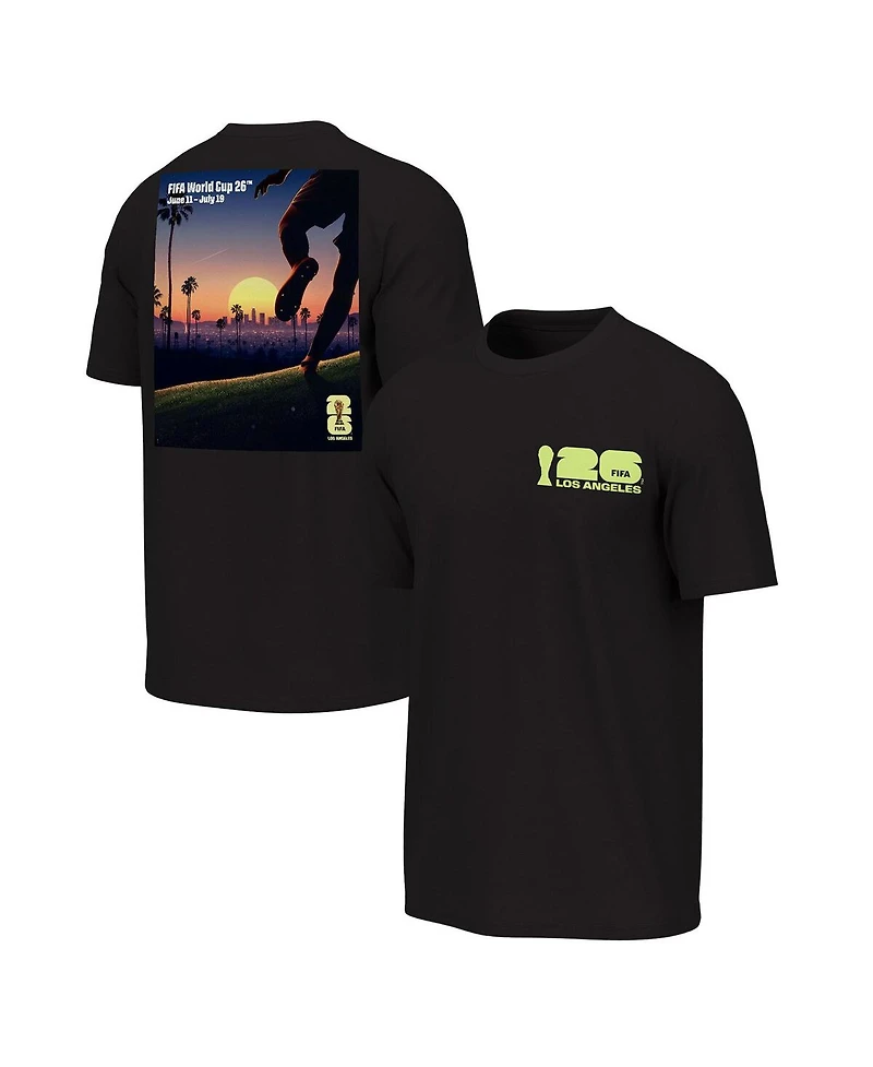Outerstuff Men's Black 2026 Fifa World Cup Los Angeles Host City Poster Graphic T-Shirt