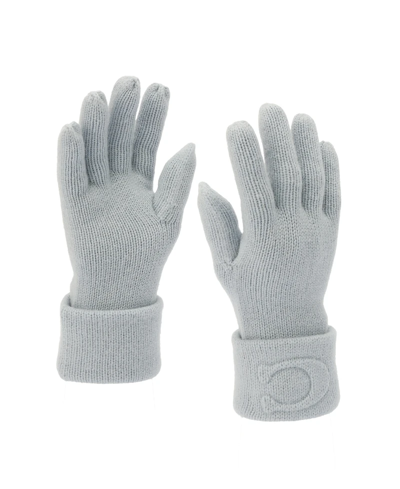Coach Women's Embossed C Knit Gloves
