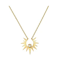 Satya Jewelry Unveiling Dreams White Topaz Starburst Necklace
