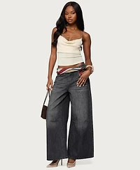 Edikted Women's Khloey Chain Cowl Neck Top