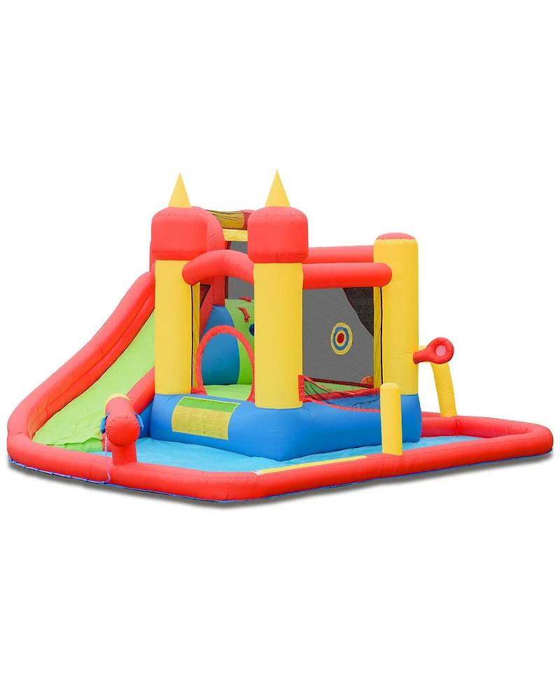 Skonyon Inflatable Water Slide Jumper Bounce House with Ocean Ball without Blower