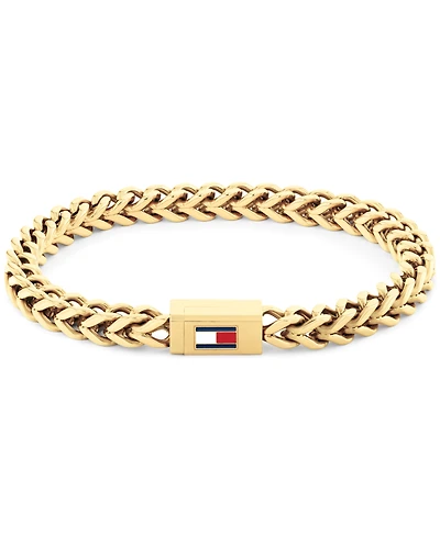 Tommy Hilfiger Men's Gold-Plated Stainless Steel Braided Bracelet