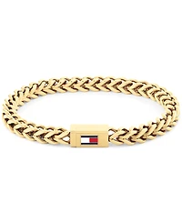 Tommy Hilfiger Men's Gold-Plated Stainless Steel Braided Bracelet