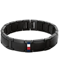 Tommy Hilfiger Men's Black Ion-Plating Stainless Steel Adjustable Bracelet
