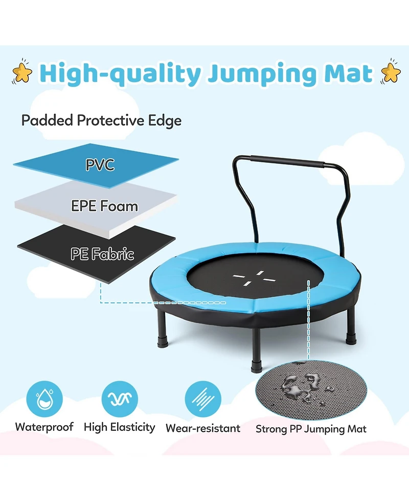 Sugift 40 Inch Trampoline for Kids Indoor Outdoor Fitness