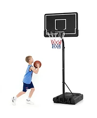 Givimo Basketball Hoop 5.6-6.5 Ft Height Adjustable for Kids with Shatterproof Backboard
