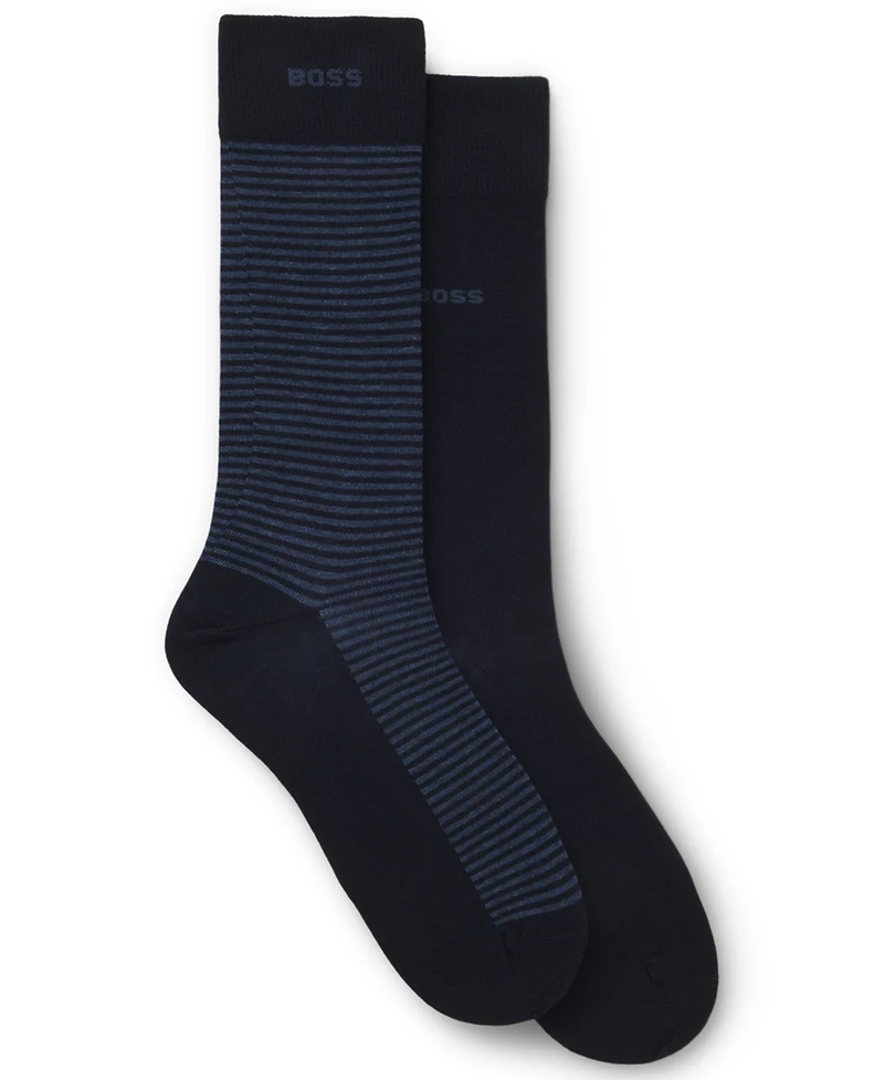 Hugo Boss Men's 2-Pack Stripe Design Socks