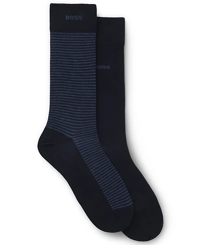 Hugo Boss Men's 2-Pack Stripe Design Socks