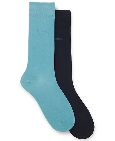 Hugo Boss Men's 2-Pack Uniform Color Regular Length Socks