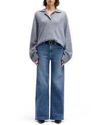 7 For All Mankind Women's Dojo Mid-Rise Flare Leg Jeans