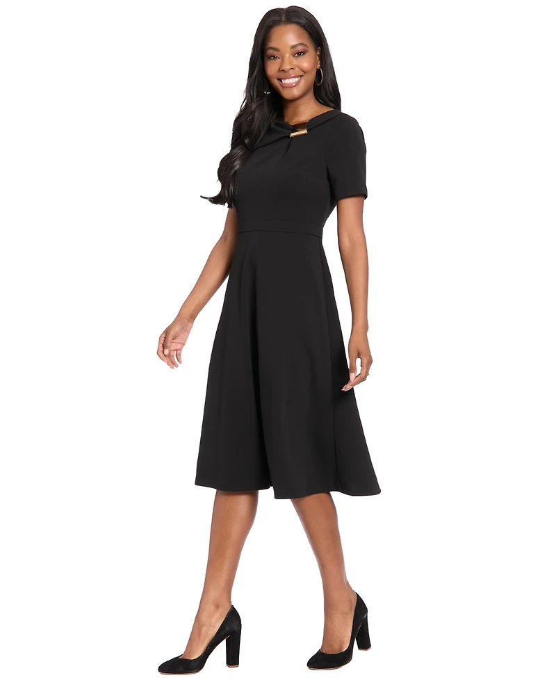 London Times Petite Short Sleeve Dress