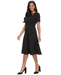 London Times Petite Short Sleeve Dress