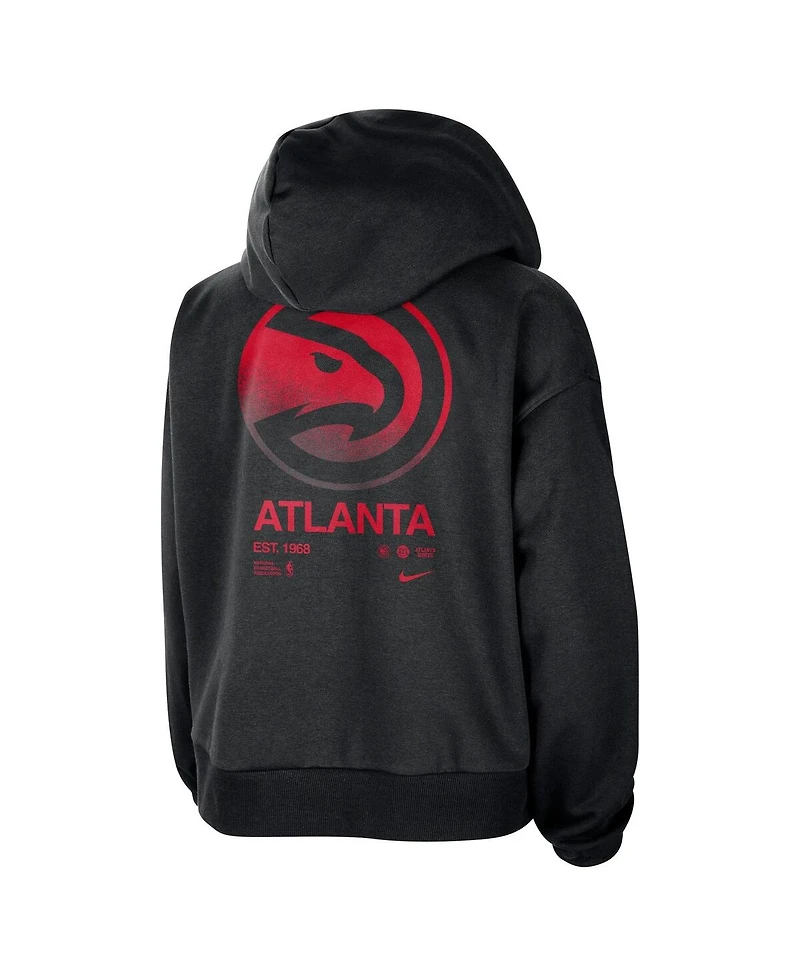 Nike Women's Black Atlanta Hawks Courtside Standard Issue Performance Pullover Hoodie