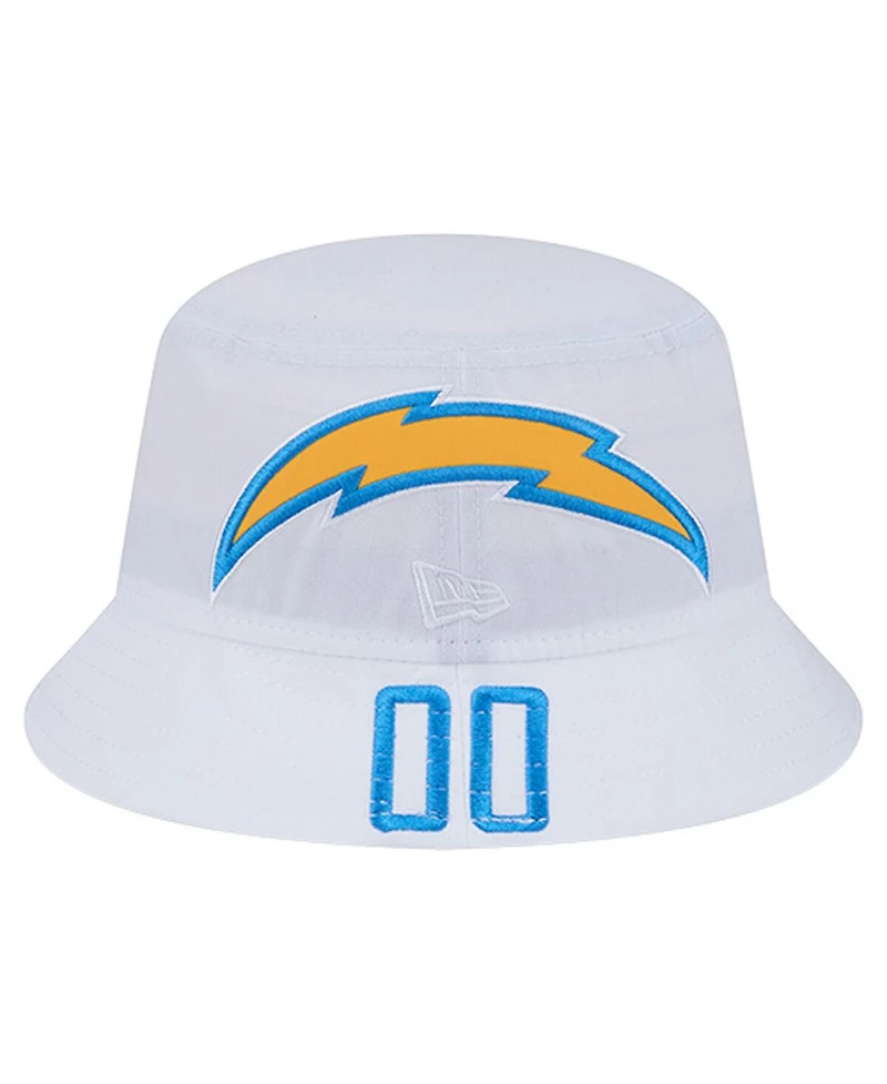 New Era Men's White Los Angeles Chargers Helmet Bucket Hat