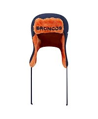 New Era Men's Navy Denver Broncos Helmet Head Trapper Knit Hat