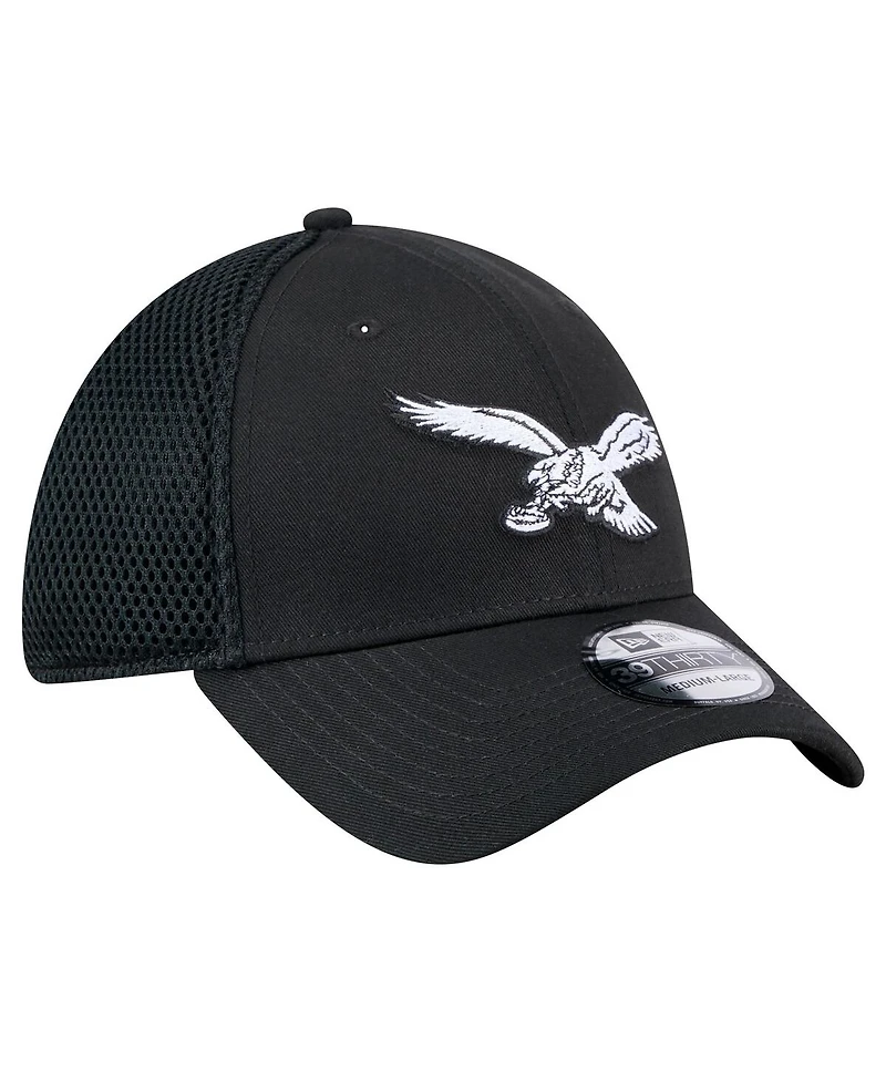 New Era Men's Black Philadelphia Eagles Main Neo 39THIRTY Flex Hat