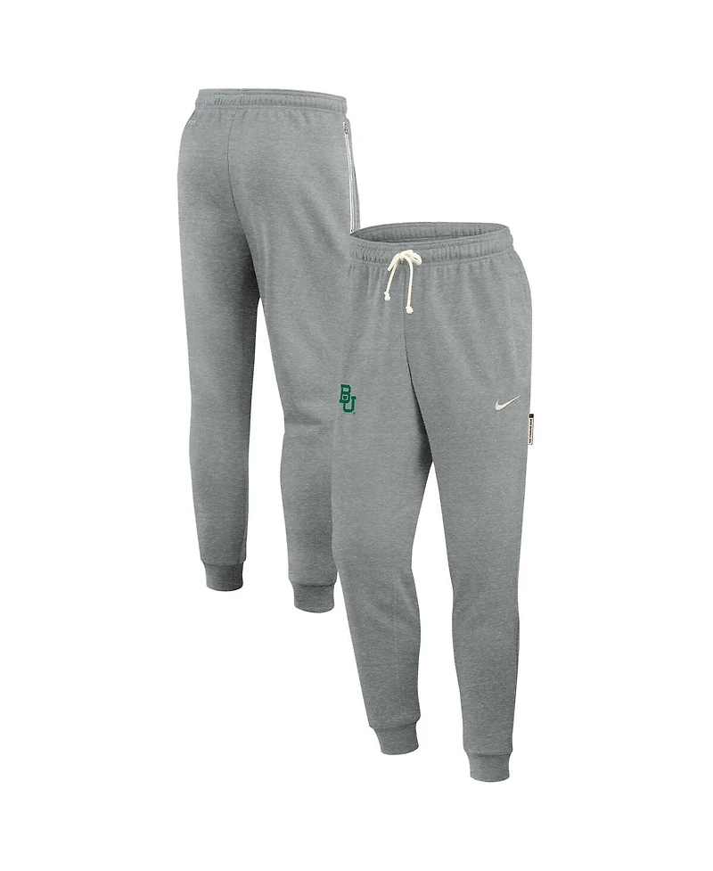 Nike Men's Heather Gray Baylor Bears 2025 Sideline Standard Issue Dri-fit Taper Sweatpants