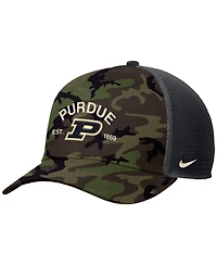 Nike Men's Camo Purdue Boilermakers 2025 Military Appreciation Rise Adjustable Trucker Hat