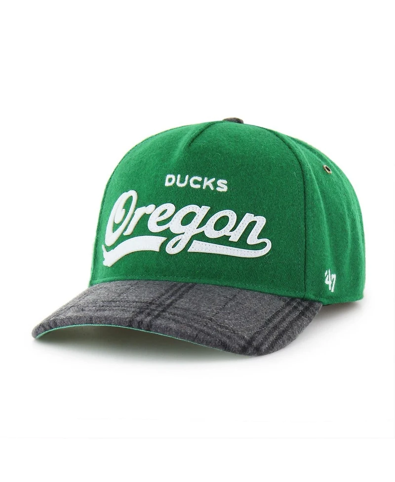 '47 Brand Men's and Women's Kelly Green Oregon Ducks Windowpane Plaid Collection Hitch Adjustable Hat
