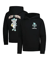 Outerstuff Big Boys and Girls Black New York Liberty Ellie Standing Mascot Hoodie