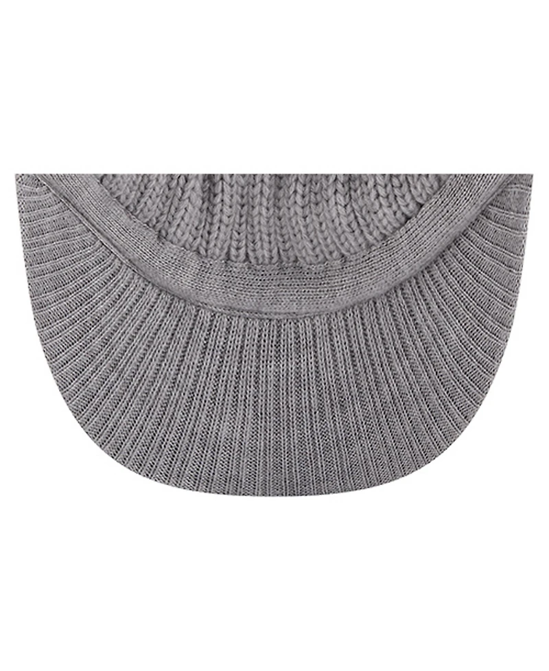 New Era Men's Heather Gray Los Angeles Lakers Cuffed Knit with Visor Hat