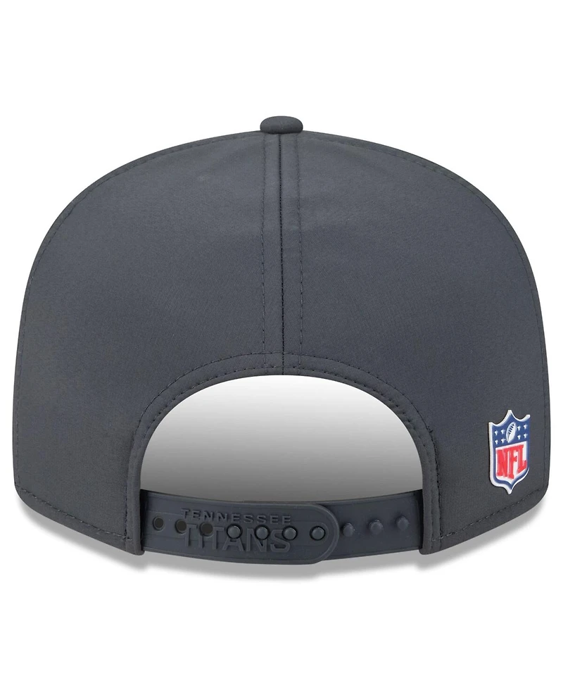 New Era Men's Charcoal Tennessee Titans 2025 Sideline Cold Weather Split Panel 9FIFTY Snapback Hat