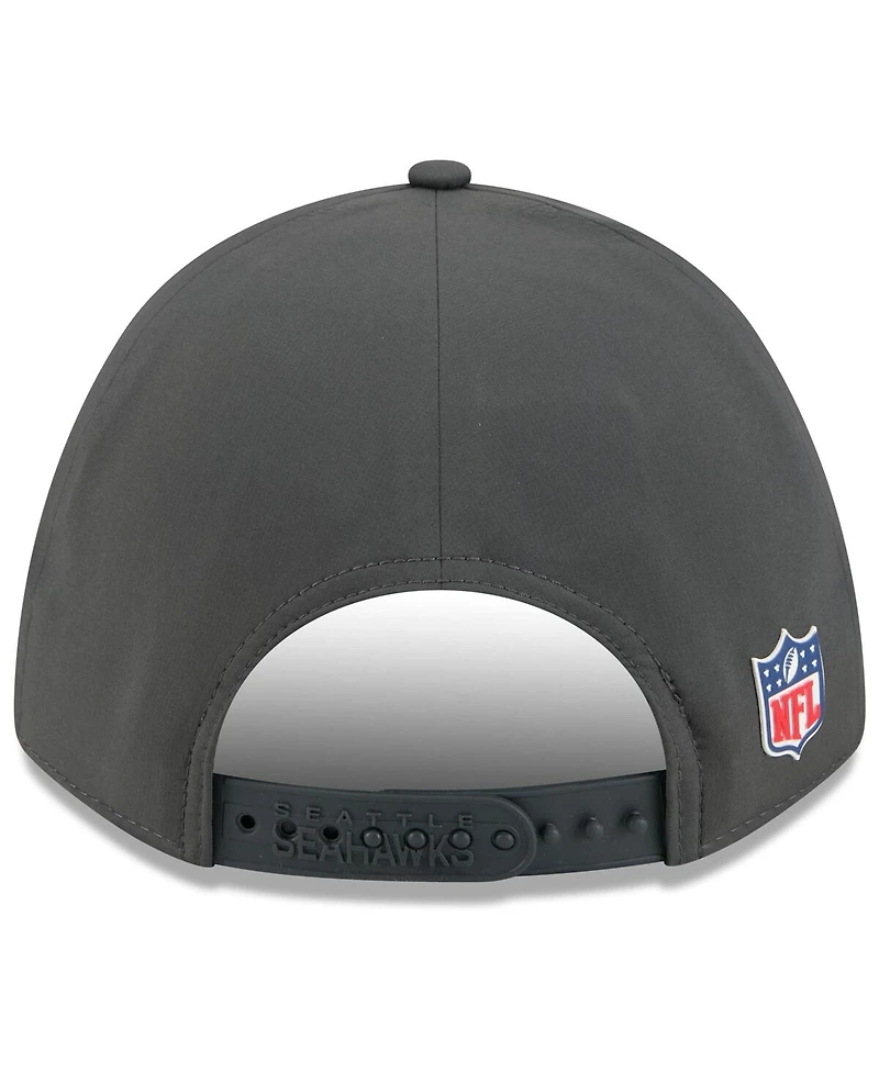 New Era Men's Charcoal Seattle Seahawks 2025 Sideline Cold Weather 9FORTY M-Crown Adjustable Hat