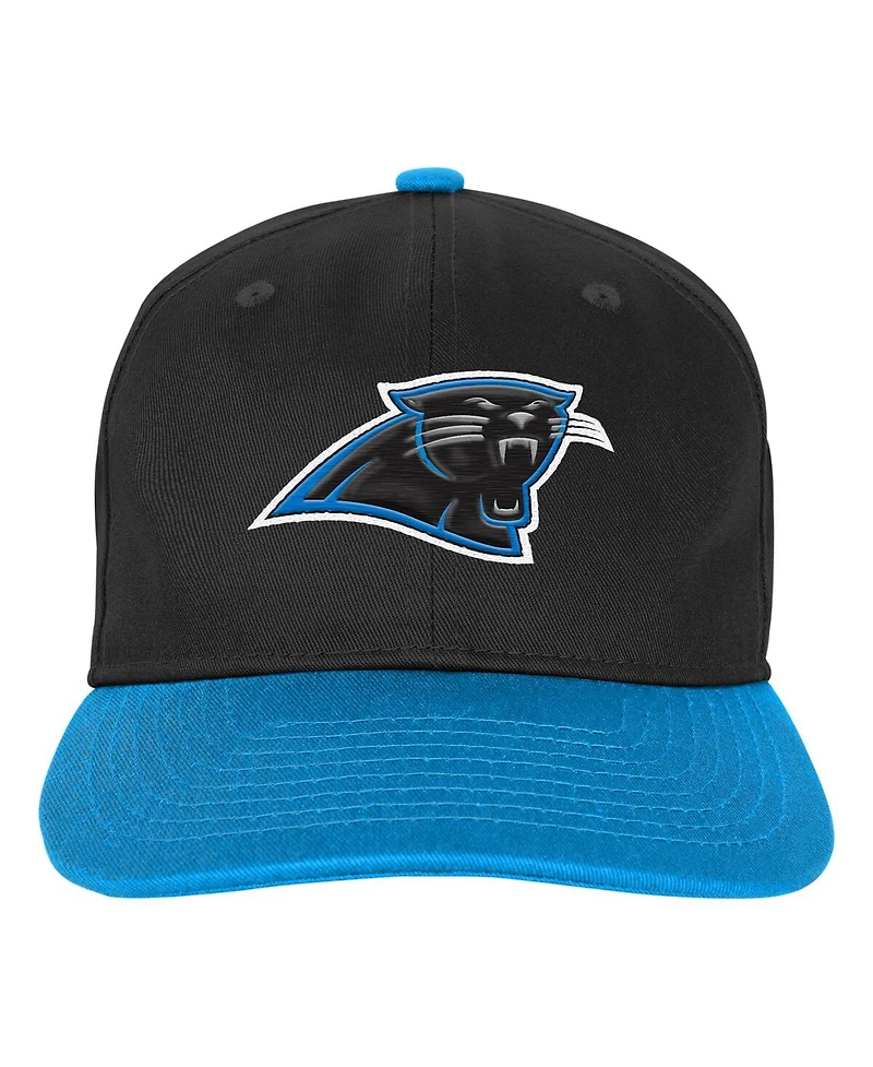 Outerstuff Big Boys and Girls Black Carolina Panthers True Retro Adjustable Hat